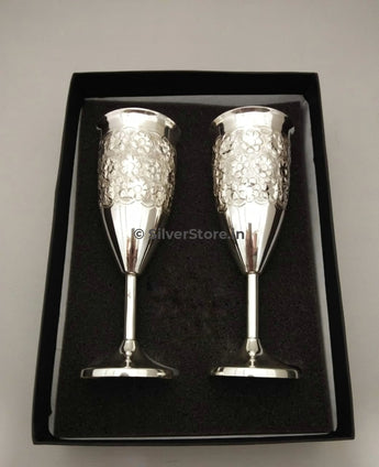 Pure Silver Wine Glass - 925 Bis Hallmarked (Pack Of 2Pc)