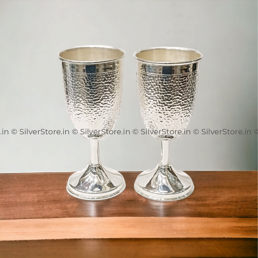 Pure Silver Wine Glass - 925 (Pack Of 2Pc) Wine Glass