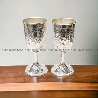 Pure Silver Wine Glass - 925 (Pack Of 2Pc) Wine Glass
