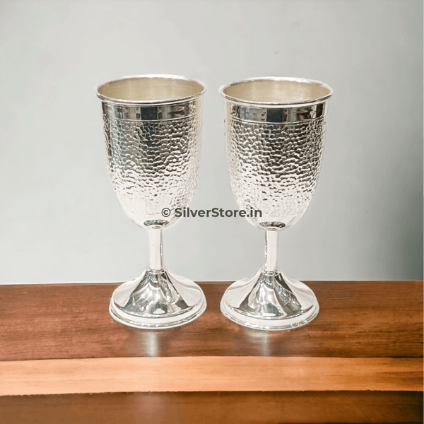 Pure Silver Wine Glass - 925 (Pack Of 2Pc) Wine Glass