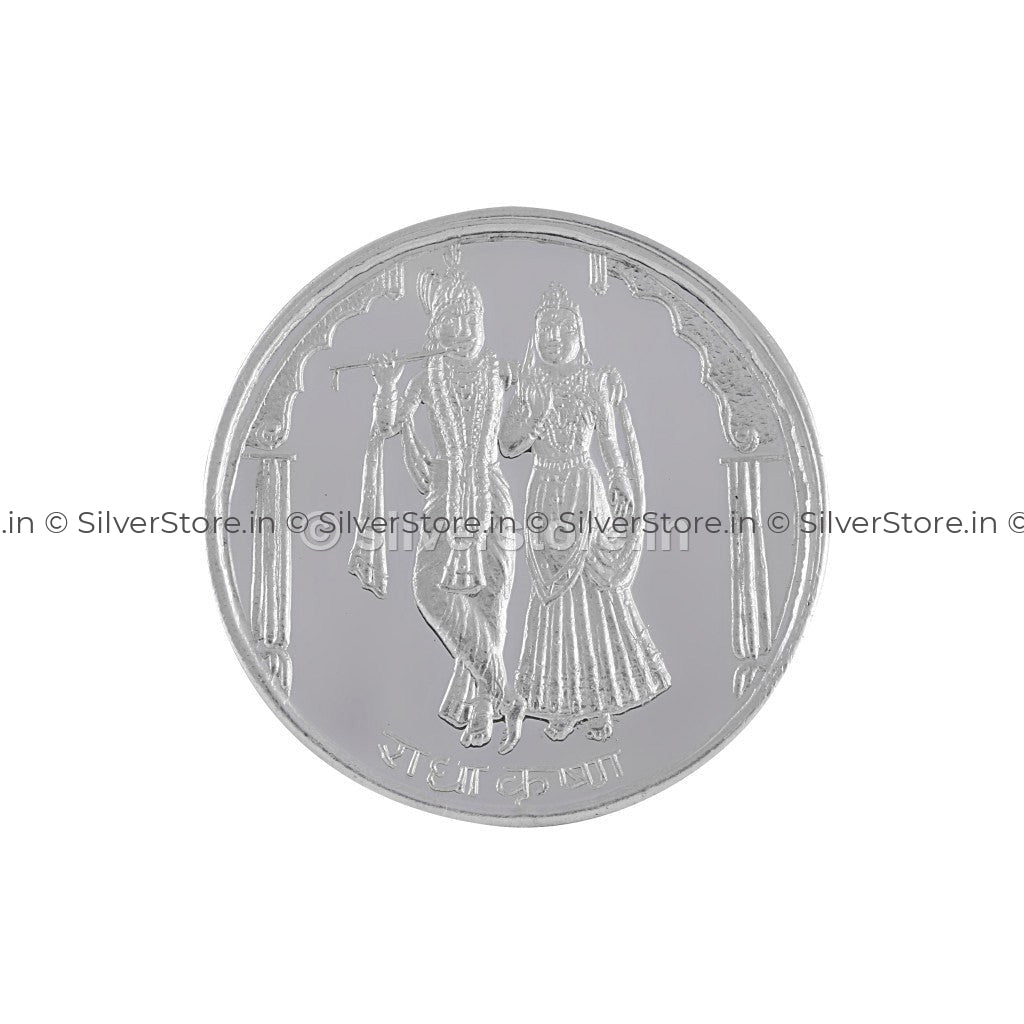 Radhekrishna Silver Coin - 999 Fine Coin
