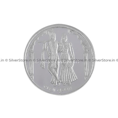 Radhekrishna Silver Coin - 999 Fine Coin