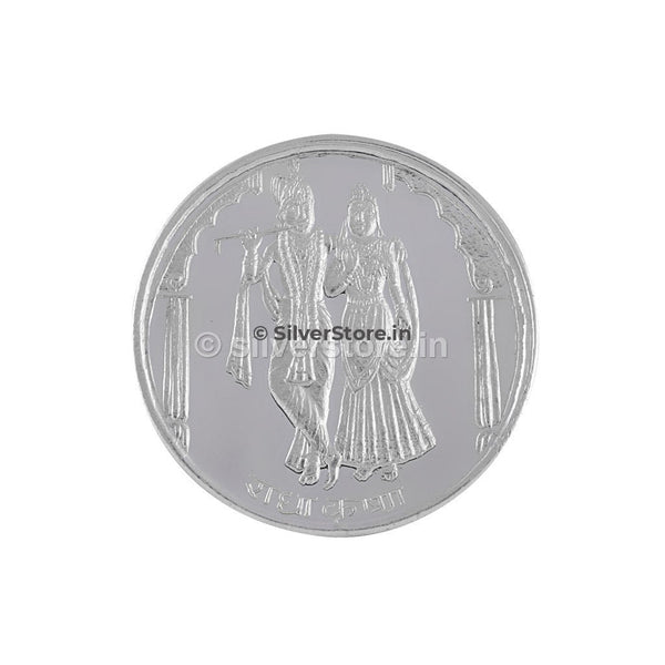 Radhekrishna Silver Coin - 999 Fine Coin