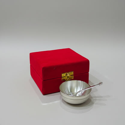 Pure silver Bowl and spoon set for baby Bis hallmarked (up to 1 year baby)