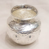 Silver Asthalaxmi Kalash / Laxmi Lota - 500 Ml Size Silver