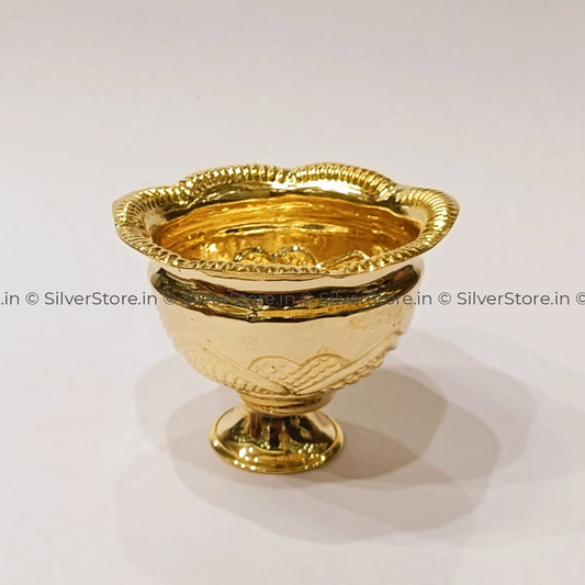 Silver Bowl / Cup - 925 Silver Small Size Gold Polished Bowl