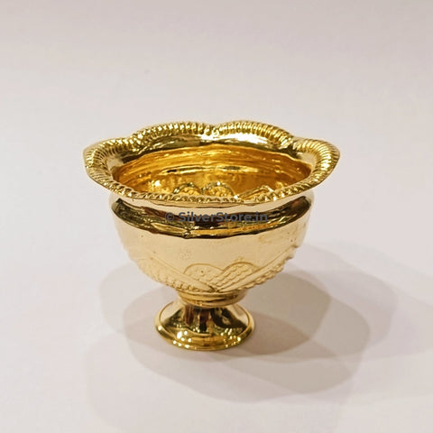 Silver Bowl / Cup - 925 Silver Small Size Gold Polished Bowl