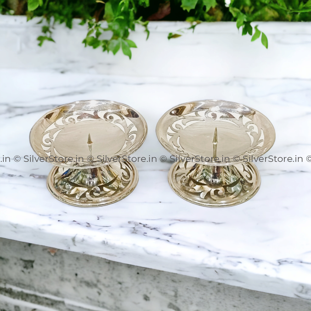 Silver Candle Holder -Silver Stand - 925