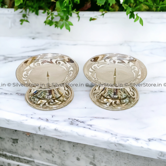 Silver Candle Holder -Silver Stand - 925