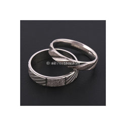 Silver Couple Band Ring Rings