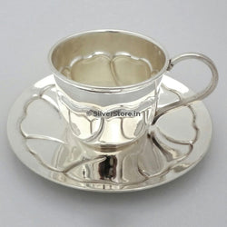 Silver Cup Saucer 925 Bis Hallmarked Silver Tableware