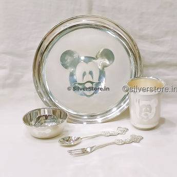 Buy Pure Silver Dinner Set Online India with 990 BIS Hallmark ...