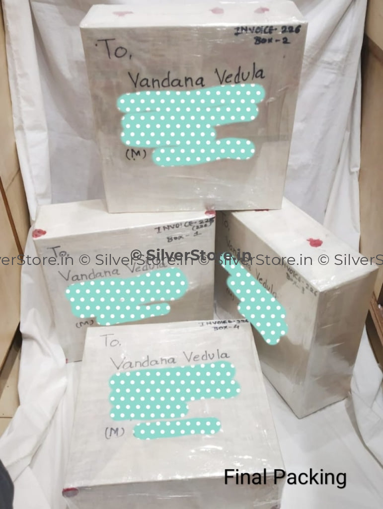 Silver Dinner Set - Maharaja Pattern -14 Size Bis Hallmark