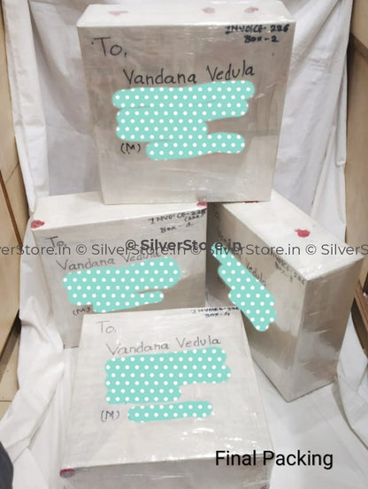 Silver Dinner Set - Maharaja Pattern -14 Size Bis Hallmark