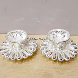 Silver Diya - 925 Silver Pack Of 2