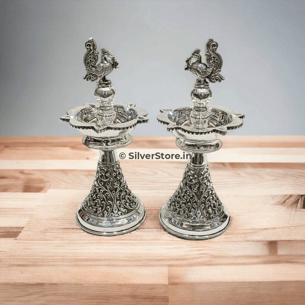 Silver Diya -Samay Diya - 925 silver - 9