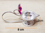 Silver Diya - Sunrise Pattern Pooja Item