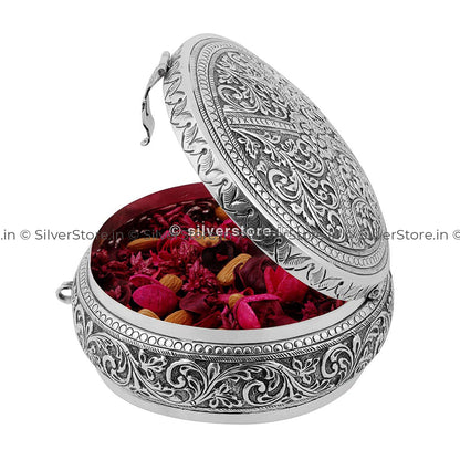 Silver Dry Fruit Box Antique