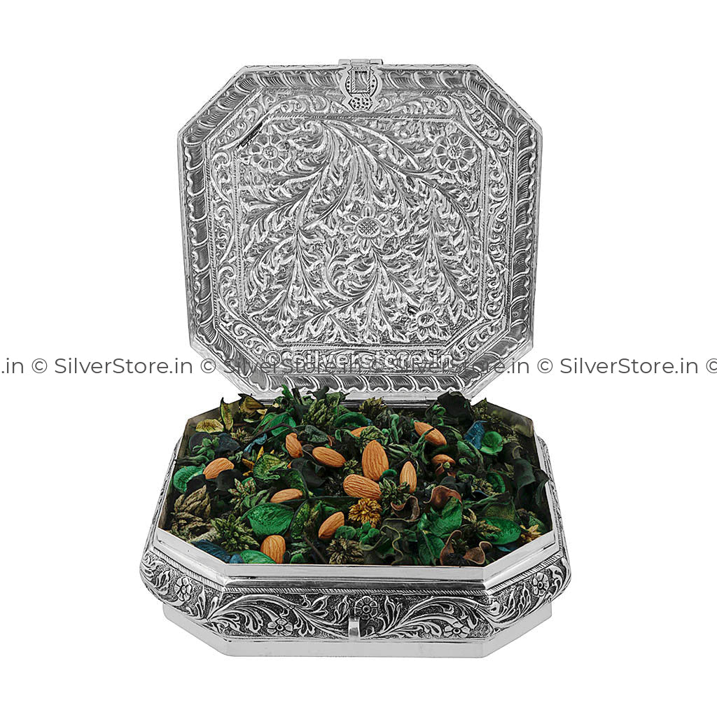 Silver Dry Fruit Box Antique