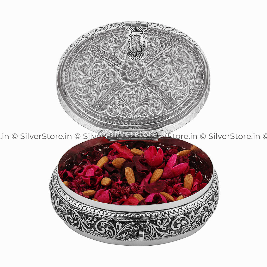 Silver Dry Fruit Box Antique