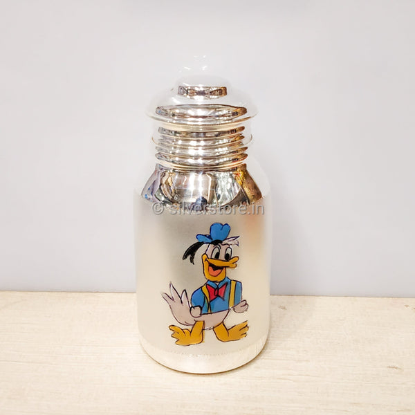Silver Feeding Bottle For Baby - 970 Bis Hallmarked -150 Ml + Free Silicone Nipple Milk