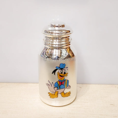 Silver Feeding Bottle For Baby - 970 Bis Hallmarked -150 Ml + Free Silicone Nipple Milk