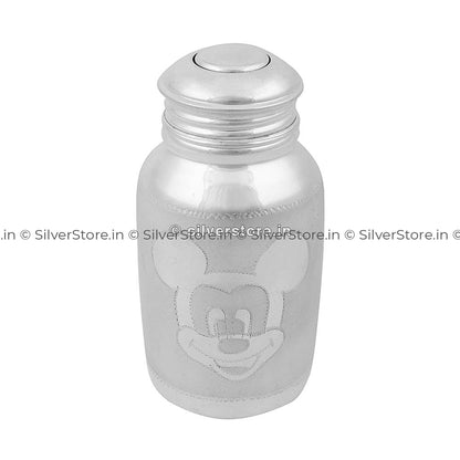 Silver Feeding Bottle For Baby -Bis Hallmarked - Free Silicone Nipple Milk