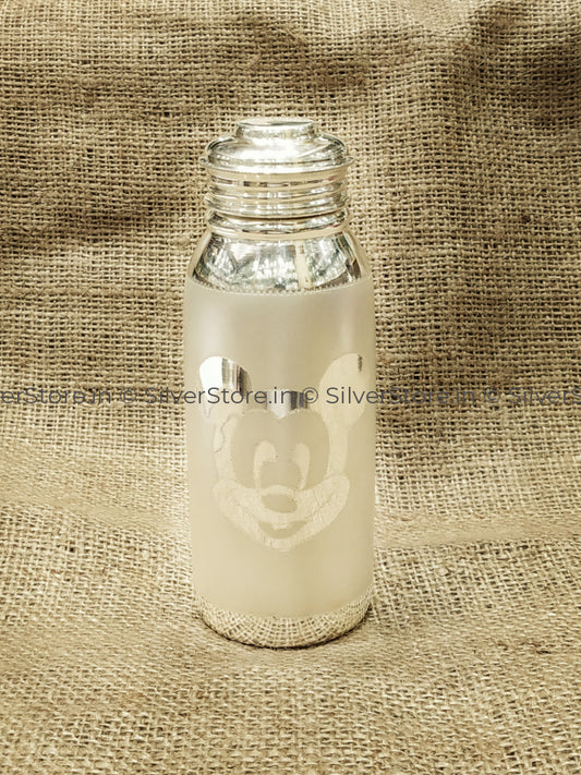 Silver Feeding Bottle For Baby -Bis Hallmarked - Free Silicone Nipple Milk