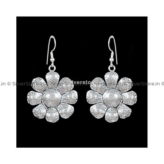 Silver Flower Earing