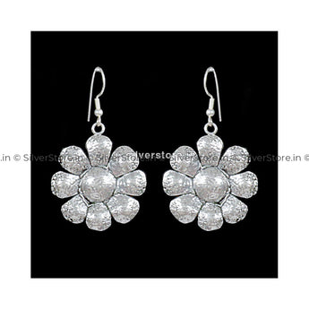 Silver Flower Earing