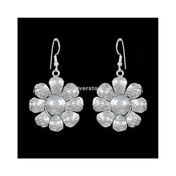 Silver Flower Earing