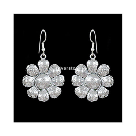 Silver Flower Earing