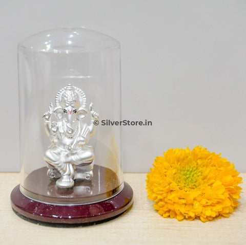 Silver Ganesh Idol - Ga10