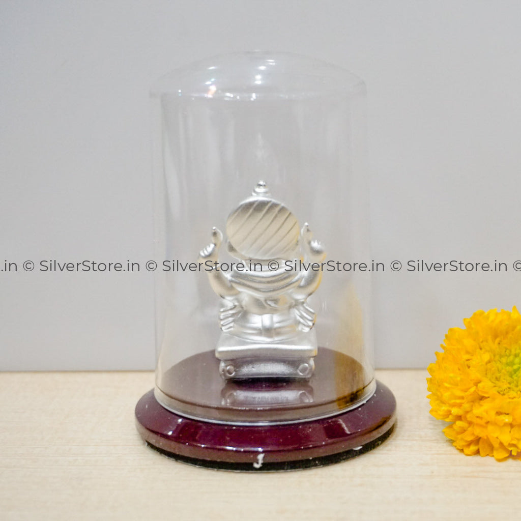 Silver Ganesh Idol - Ga10