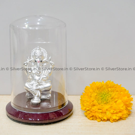 Silver Ganesh Idol - Ga10