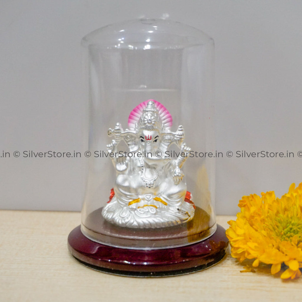 Silver Ganesh Idol - Ga11