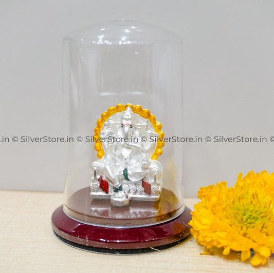 Silver Ganesh Idol - Ga12