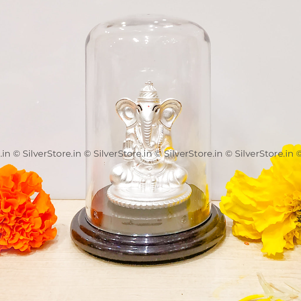 Silver Ganesh Idol - Ga18 Idols