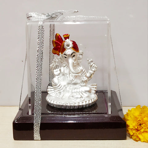 Silver Ganesh Idol - Ga2
