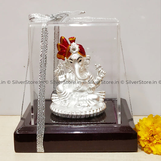 Silver Ganesh Idol - Ga2