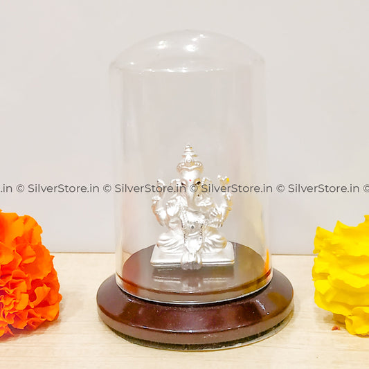 Silver Ganesh Idol - Ga20 Idols