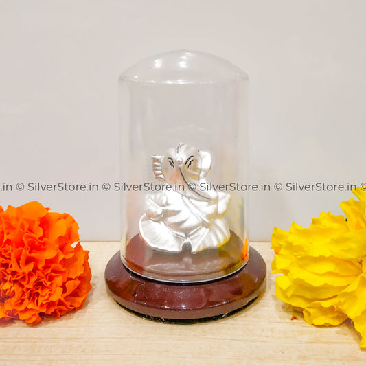 Silver Ganesh Idol - Ga22 Idols