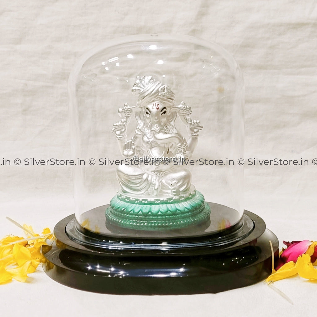 Silver Ganesh Idol - Ga35