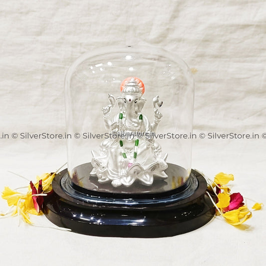 Silver Ganesh Idol - Ga38