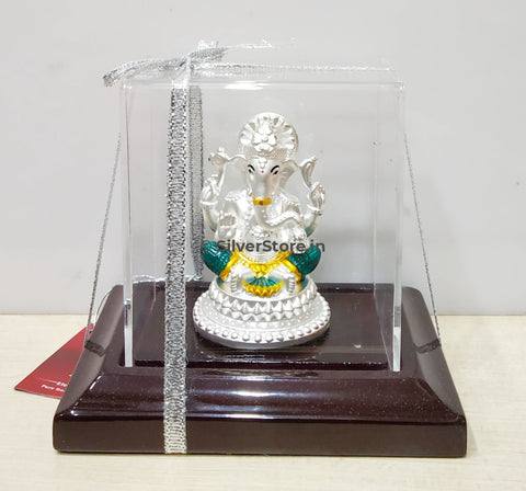Silver Ganesh Idol - Ga4