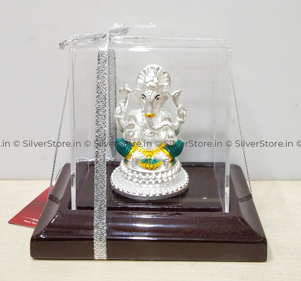 Silver Ganesh Idol - Ga4