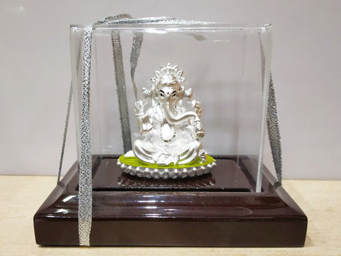 Silver Ganesh Idol - Ga9