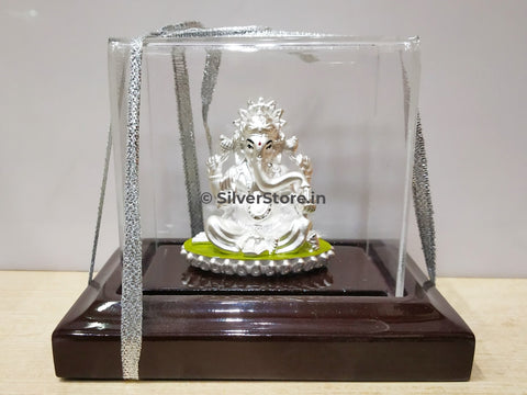 Silver Ganesh Idol - Ga9