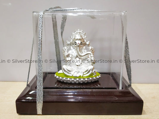 Silver Ganesh Idol - Ga9