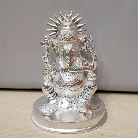 Silver Ganesha Idol - 925 Bis Hallmarked Ganeshji